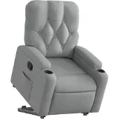 vidaXL Fauteuil relax releveur gris clair Tissu