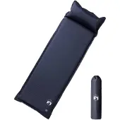vidaXL Matelas de camping autogonflant avec oreiller 1 personne gris