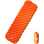 vidaXL Matelas de camping gonflable 1 personne orange 190x58x6 cm