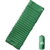 vidaXL Matelas de camping autogonflant avec oreiller 1 personne vert