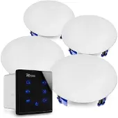 Power Dynamics Haut-parleurs de plafond Powerline A100B, lot de 4 (Set), Enceinte encastrable, Blanc