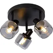 Lucide Lampe de plafond Bjorn Noir à 3 lumières