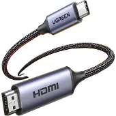 UGREEN USB C — HDMI (Typ A) (1.50 m), Câble vidéo, Gris