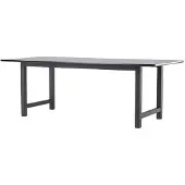 Ebuy24 Oslo table de salle à manger 100x220cm noir.