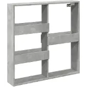 vidaXL Armoire murale gris béton 80x15x80 cm bois d'ingénierie