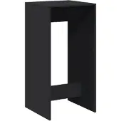 vidaXL Table de bar noire 51x50x103,5 cm Bois composite