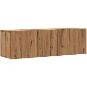 vidaXL Armoire TV murale Artisan-Chêne 100x30x30 cm Bois composite