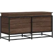 vidaXL Boîte de rangement avec couvercle aspect chêne 100x40x51,5 cm
