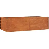 vidaXL Lit surélevé Rouillé 160x80x45 cm acier corten
