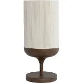 Light & Living - lampe de table - Dania - beige marron - coton métal - Ø 22cm - E27 - 1885752