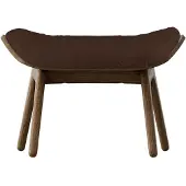 UMAGE The Reader Pouf Dark oak | Teddy brown - Teddy bear fabric