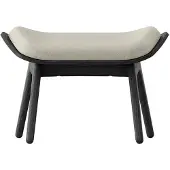 UMAGE The Reader Pouf black oak | White sands - Textile