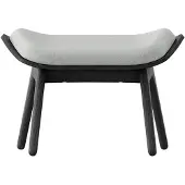 UMAGE The Reader Pouf black oak | Sterling - Textile