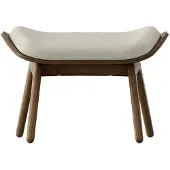 UMAGE The Reader Pouf Dark oak | White sands - Textile