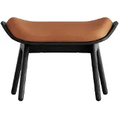 UMAGE The Reader Pouf black oak | Dunes rust - Leather