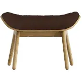 UMAGE The Reader Pouf Oak | Teddy brown - Teddy bear fabric