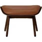 UMAGE The Reader Pouf Dark oak | Cognac - Leather