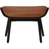 UMAGE The Reader Pouf black oak | Cognac - Leather