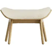 UMAGE The Reader Pouf Oak | Teddy white - Teddy bear fabric