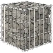 vidaXL Gabion cube haut fil d'acier 30x30x30 cm