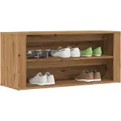 vidaXL Banc à chaussures chêne artisanal 100x35x45cm bois d'ingénierie
