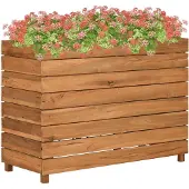 vidaXL Lit surélevé 100x40x72 cm teck vieux bois et acier