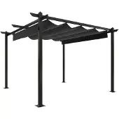 vidaXL Pavillon avec toit extensible 3x3 m Anthracite