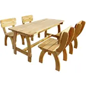 vidaXL salon de jardin 5 pièces Bois de pin imprégné