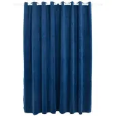 vidaXL Rideau occultant et anneaux Velours Bleu foncé 290x245 cm