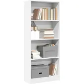 vidaXL Bibliothèque blanc 60x24x143 cm bois d'ingénierie
