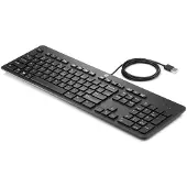 HP USB Business Slim Keyboard, Full Size (100%), filaire, USB, noir