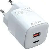 Celly Chargeur mural 1 USB-A / 1 USB-C, 20W, blanc