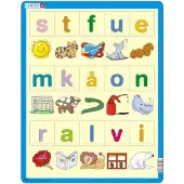 Larsen Puzzle Puzzle Cadre - Apprendre les Lettres (en Norvégien) - 10 à 25 pièces