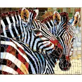 Sunsout Puzzle Stained Glass Zebras - 1000 pièces