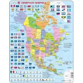 Larsen Puzzle Puzzle Cadre - Amérique du Nord (en Russe) - 51 à 99 pièces