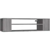 vidaXL Armoire TV murale Gris Sonoma 100x30x26,5 cm Matériau dérivé du bois