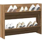 vidaXL Armoire à chaussures murale chêne artisanal bois d'ingénierie