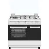 Vitrokitchen Cuisine à Gaz Butane Avec Four Cb961pbb 90x60 Cm 4 Feux