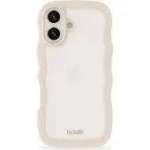 Holdit Coque Wavy pour Apple iPhone 16 - Transparent / Light Beige