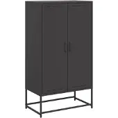 vidaXL Highboard noir 68,5x38,5x123,5 cm acier
