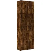 vidaXL Highboard chêne fumé 80x42,5x249 cm Matériau dérivé du bois