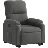 vidaXL Fauteuil relax Releveur électrique Gris foncé Tissu microfibre