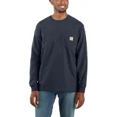 Carhartt K126 Pocket Loose Fit Long Sleeve T-shirt Bleu M Homme