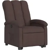 vidaXL Fauteuil relax avec releveur Tissu marron foncé