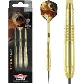 Bull's Fléchettes acier BULL'S Bear Brass 21 g - lot de 3, fût laiton strié