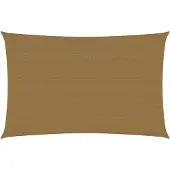 vidaXL Voile d'ombrage 160 g/m² Taupe 6x8 m PEHD