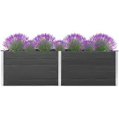 vidaXL Parterre de jardin surélevé 200x50x91 cm WPC Gris