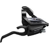 Shimano Levier-manette vtt stef500 droit 7v. noir pour frein v-brake 2 doigts