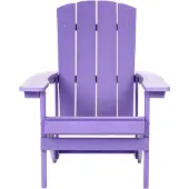 Beliani Chaise de jardin en plastique violet imitation bois résistant aux intempéries extérieur style moderne