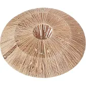 Beliani Lampe de table en paille naturelle Mentiri